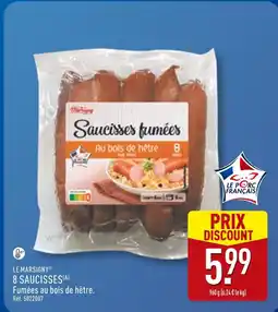 ALDI Le marsigny 8 saucisses offre