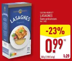 ALDI Cucina nobile lasagnes offre
