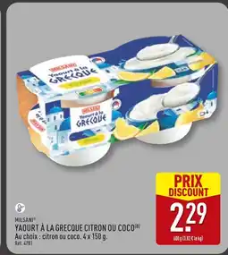 ALDI Milsani yaourt à la grecque citron offre