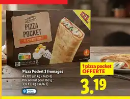 Lidl Alfredo pizza pocket 3 fromages offre