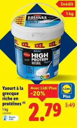Lidl Milbona high protein natural yogurt offre