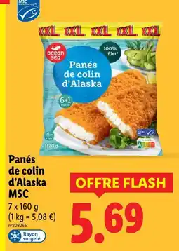 Lidl Ocean sea panés de colin d'alaska msc offre