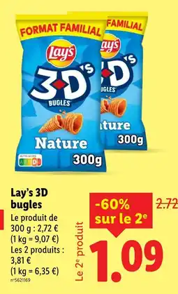 Lidl Lay's 3d bugles nature offre