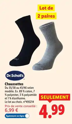 Lidl Dr. scholl's chaussettes offre
