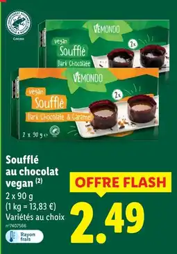 Lidl Vemondo soufflé au chocolat vegan offre