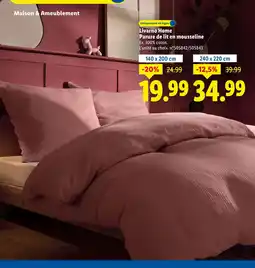 Lidl Livarno home parure de lit en mousseline offre