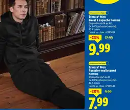 Lidl Esmara men sweat à capuche homme offre