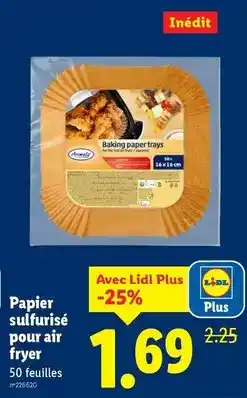 Lidl Aromata - papier sulfurisé pour air fryer offre