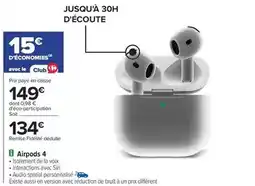 Carrefour Airpods 4 offre