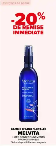 Carrefour Melvita gamme d'eaux florales offre