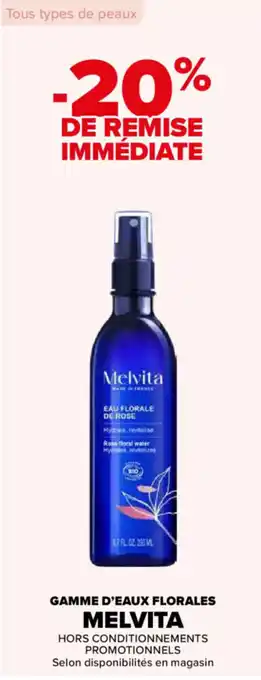 Melvita gamme d'eaux florales