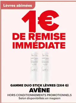 Carrefour Gamme duo stick lèvres avene offre