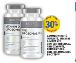 E.Leclerc Parapharmacie Gammes vitalité immunité vitamine & minéraux confort intestinal anti-oxydants articulations anti-inflammatoire biocyte offre