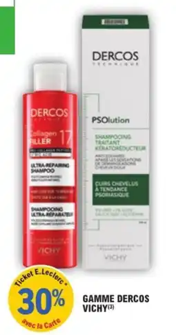 E.Leclerc Parapharmacie Gamme dercos vichy offre