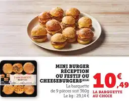 Maximarché Mini burger réception ou festif ou cheeseburgers offre