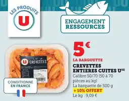 Maximarché Crevettes entieres cuites u offre