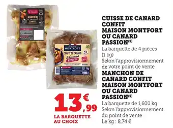 Cuisse de canard confit maison montfort ou canard passion