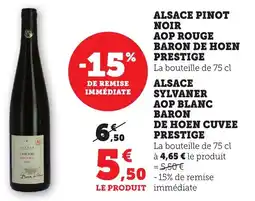 Maximarché Alsace pinot noir aop rouge baron de hoen prestige offre