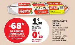 Maximarché Pate a tarte en or herta offre