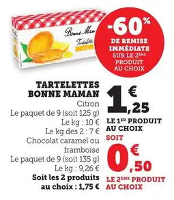 Maximarché Tartelettes bonne maman offre