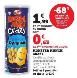 Maximarché Monster munch crazy offre