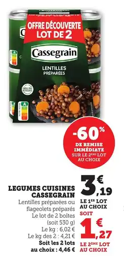 Maximarché Legumes cuisines cassegrain offre