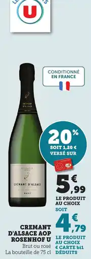 Maximarché Cremant d'alsace aop rosenhof u offre
