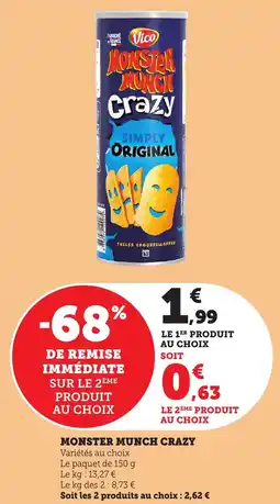 Maximarché Monster munch crazy offre