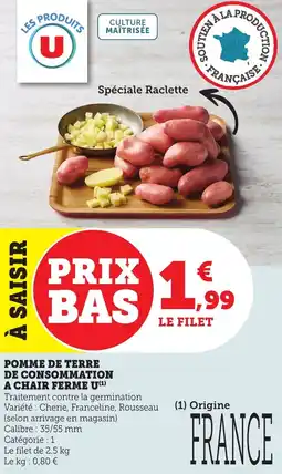 Maximarché Pomme de terre de consommation a chair ferme u offre