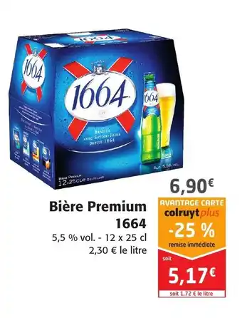 Colruyt Biére Premium 1664 offre