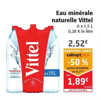 Colruyt Eau Minérale Naturelle Vittel offre
