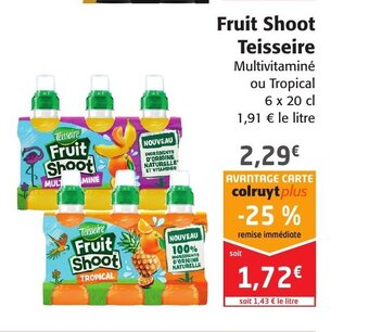 Colruyt Fruit Shoot Teisseire offre