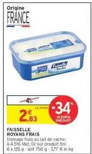 Intermarché FAISSELLE ROYANS FRAIS offre