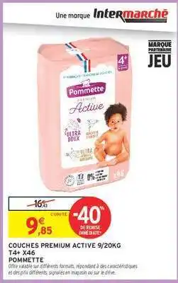 Intermarché COUCHES PREMIUM ACTIVE 9/20KG offre