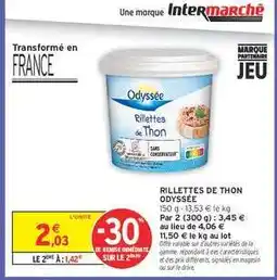 Intermarché Rillettes de Thon Odyssée offre
