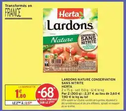 Intermarché LARDONS NATURE CONSERVATION SANS NITRITE offre
