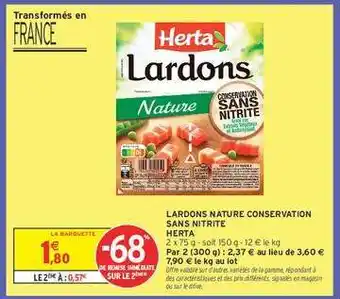 LARDONS NATURE CONSERVATION SANS NITRITE