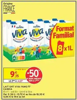 Intermarché Lait UHT Viva 1% MG FF offre