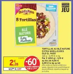 Intermarché Tortillas au Blé Nature Extra Moelleuses Old El Paso offre