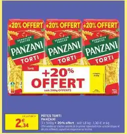 Intermarché Pâtes Torti Panzani offre