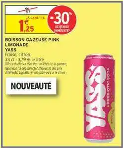 Intermarché Boisson Gazeuse Pink Limonade YASS offre