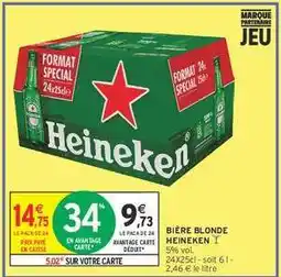 Intermarché Bière Blonde Heineken offre