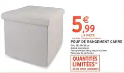 Intermarché Pouf de Rangement Carré offre