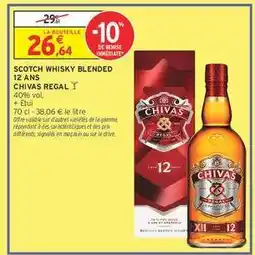 Intermarché SCOTCH WHISKY BLENDED 12 ANS CHIVAS REGAL offre