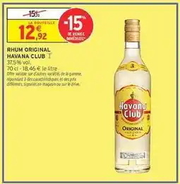 Intermarché RHUM ORIGINAL HAVANA CLUB offre