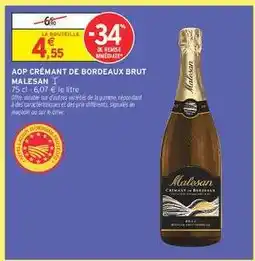Intermarché AOP Crémant de Bordeaux Brut Malesan offre