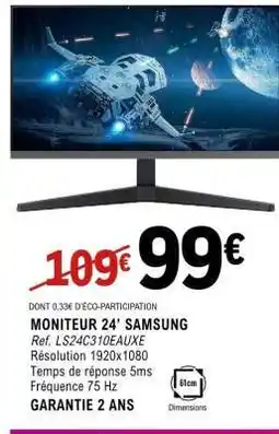 E.Leclerc MONITEUR 24' SAMSUNG offre