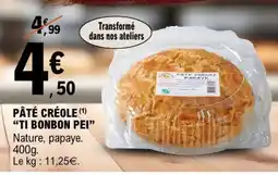 E.Leclerc PÂTE CRÉOLE “TI BONBON PEI” offre