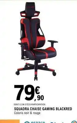 SQUADRA CHAISE GAMING BLACKRED