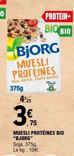 E.Leclerc MUESLI PROTEINES BIO “BJORG” offre